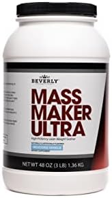 Beverly International Mass Maker Ultra, Vanilla, 14 Servings, 3 lb | Build Lean Mass, Milk Protein Isolate, Whey Protein Isolate + Egg, MCT Oil, Clean Carbs, Great Taste