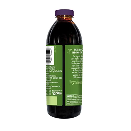 Wholesome FT Organic Molasses 32oz Bottle, 1-Pack