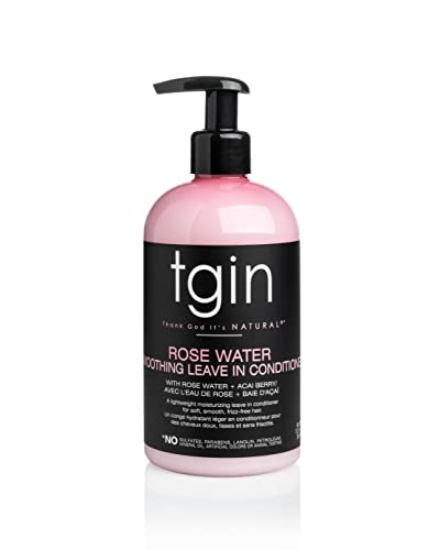 tgin Rose Water Smoothing Leave In Conditioner – Detangles & Defines Curls