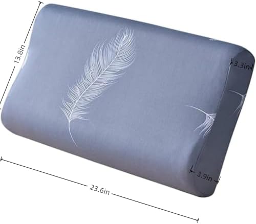Pillow Case for Cervical Neck Pillow - Standard Size Cotton Pillowcase with Zipper