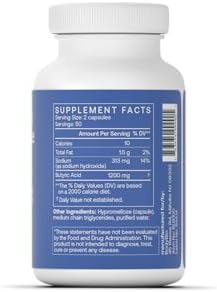 BodyBio Butyrate Sodium- Postbiotic for Gut & Digestive Support | Gut Health, Digestive Support, Bloating, Gas & Constipation Relief, Leaky Gut Repair