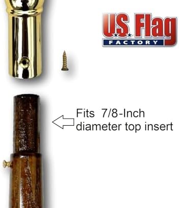 US Flag Factory 7 Inch Gold Eagle Topper Ornament (ABS) for Indoor Flag Pole