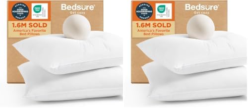 Bedsure Pillows Queen Size Set of 2 - Hotel Collection Bed Pillows for Sleeping, with Down Alternative Filling, Soft Support for Back
