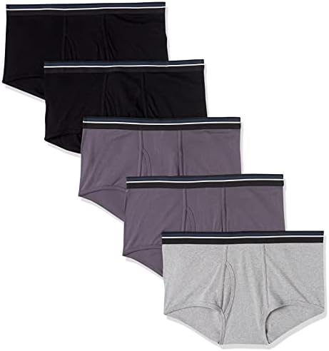 Amazon Essentials Men's Breathable Ribbed Knit Briefs with Elasticized Waistband, Multipacks