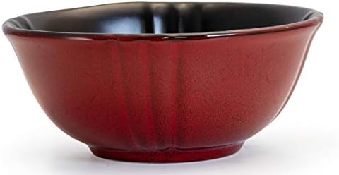 Elama Regency 16 Piece Stoneware Dinnerware Set in Red