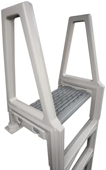 Confer Plastics 635-52X Sturdy Above Ground in-Pool Swimming Pool Ladder for Decks Adjustable from 46"-56"