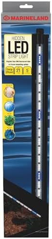 MarineLand Hidden LED Strip Light for Aquariums, White and Blue LEDs