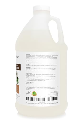velona MCT Coconut Oil - 1 Gallon / 128 fl oz, Fractionated, Pure Natural