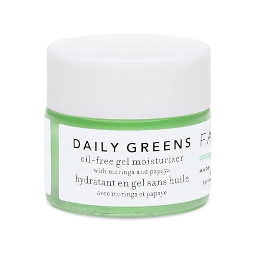 Farmacy Daily Greens Oil Free Face Moisturizer - Gel Moisturizer for Oily Skin with Polyglutamic + Hyaluronic Acid - Light Facial Moisturizer to