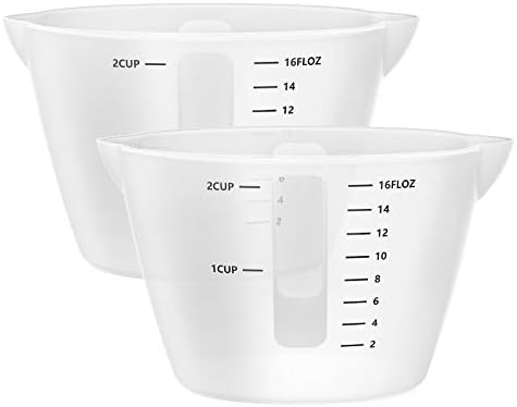 Gartful 500ml & 250ml Large Silicone Measuring Cups, Resin Mixing Cups for Epoxy, Jewelry Casting Molds, Acrylic Paint Pouring, Cup Making