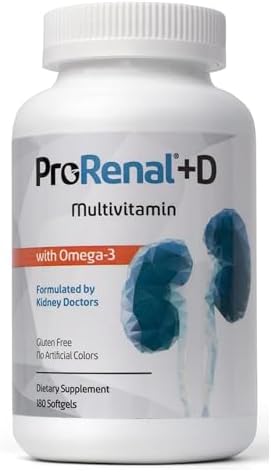 ProRenal+D with Omega-3 Fish Oil Kidney Multivitamin 180 Softgels 90-Days