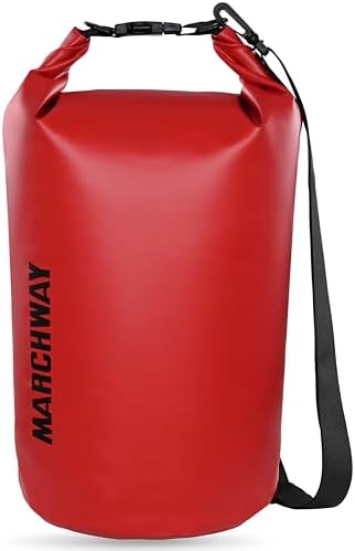 MARCHWAY Floating Waterproof Dry Bag Backpack 5L/10L/20L/30L/40L, Roll Top Sack Keeps Gear Dry for Kayaking, Rafting, Boating, Swimming, Camping, Hiking, Beach, Fishing