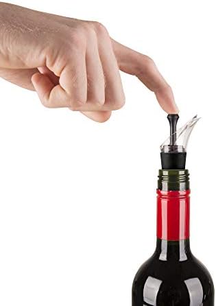 Vacu Vin Wine Pump, Plastic, 5 x 8.3 x 22 cm Black