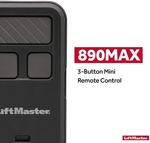 LiftMaster 890MAX Security+ 3-Button Mini Remote Garage Door Opener Control - Include 3-Volt Battery