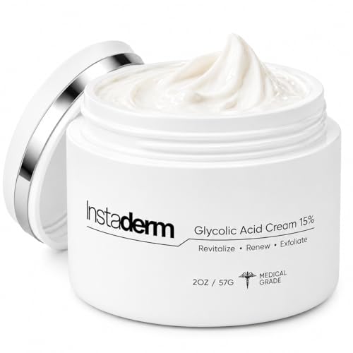 Glycolic Acid 15% Anti-Aging AHA Wrinkle Cream – Reduces the Appearance of Fine Lines, Wrinkles, Age Spots & Dark Spots – Exfoliates, Smooths