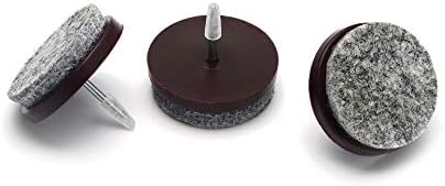 Furniture Felt Pads Nail-on Heavy Duty Felt Pad Chair Sliders Round Chair Leg Floor Protectors 1" Furniture Leg Protector 24 Pack