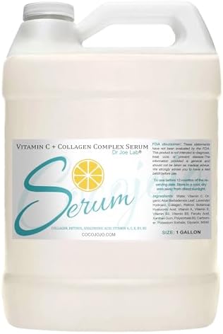 Dr Joe Lab #1 Vitamin C & Collagen Complex Serum Bulk - Multiple Purposes Face Skin Ultra Hydrating Rejuvenating Instant Moisturizer COCOJOJO (4 oz)