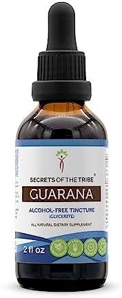 Secrets of the Tribe Guarana Tincture Alcohol-Free Extract, Guarana (Paullinia cupana) Dried Seed (2 FL OZ)
