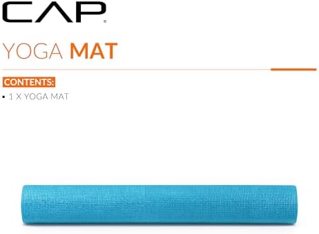 CAP Non-Slip Yoga Mat for Home Workout & Pilates, Lightweight Exercise Fitness Mat with Textured Grip Surface
