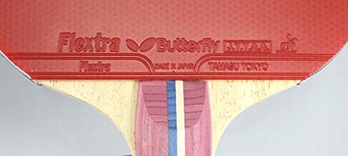 Butterfly Nakama S-3 Table Tennis Racket with 2 Balls - Carbon Blade - Flextra 1.9mm Rubbers - ITTF Approved