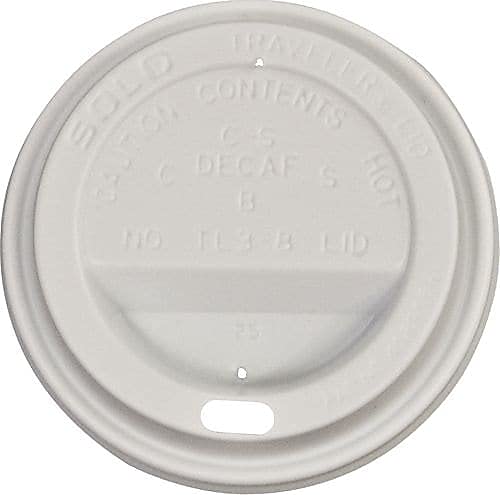 Solo TL38R2-0007 White Traveler Plastic Lid - For Solo Paper Hot Cups (Case of 1000)