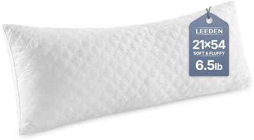 Leeden Body Pillow Insert 20 x 54 for Side Sleepers White Support