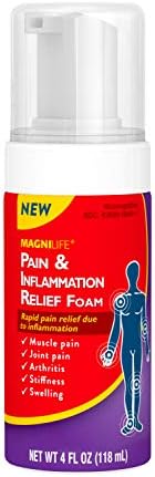 MagniLife Pain & Inflammation Relief Foam, 4 oz, Non-Greasy Pain Reliever for Muscle, Joint, Knee, Hip, Back, Foot, Helps Ease Stiffness, Soreness