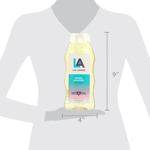 L.A. Looks Mega Shaper Hair Gel - Hold 9 Level - 20 Oz (567g)