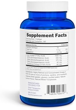 Norway Direkt Omega-3 Fish Oil 2,000mg of Omega-3 per 2 softgel| 1060mg EPA, 740mg DHA (2 Soft-Gel Serving) Pharmaceutical Grade (180 Softgels)