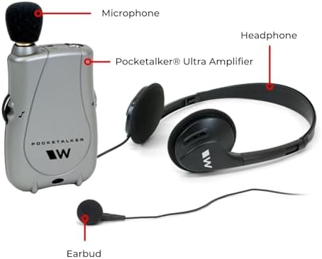 Williams Sound PockeTalker Ultra DUO Sound Amplifier with Headphone & Earbud