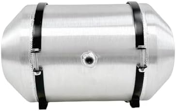 JSD 5 Gallons 10" x 16" Aluminum Spun Round Gas Tank End Fill 1/4" NPT Outlet- Off-road / Tractor Pull