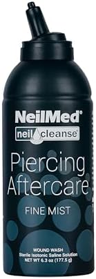 NeilMed NeilCleanse Piercing Aftercare, Fine Mist, 6.3 Fluid Ounce