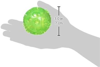 Chase 'n Chomp Durable TRP LED Light Up Fetch Ball Dog Toy, 2.5"