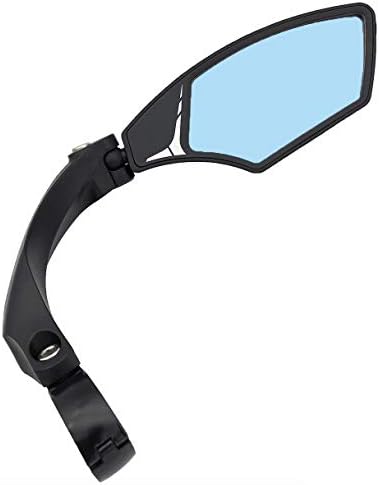 Hafny Handlebar Bike Mirror – HD Glass, Wide Angle, Adjustable 360° Rear View – Shatterproof, Anti-Glare, Premium, MTB, E-Bike, and Commuter Cycling Safety, HF-MR095 (Silver Left)