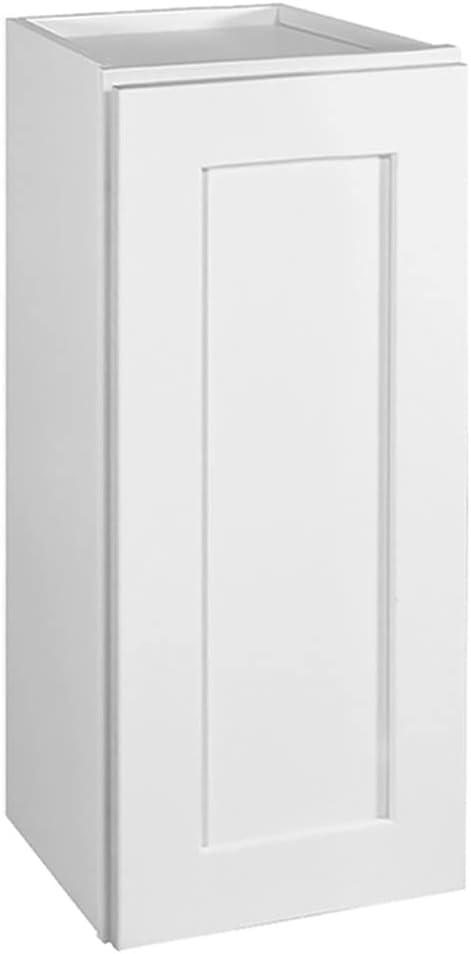 Design House Brookings Kitchen Wall Cabinet, 12", White | Adjustable Shelves, Adjustable Hinges, Wall Mount, Contemporary/Modern, Wood, Kitchen, 561530
