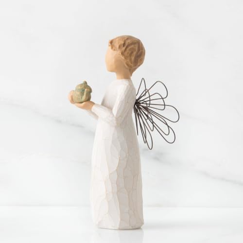 Willow Tree Angel of The Spirit, Sculpted Hand-Painted Figure | Hand-Painted Angel Figurine, Celebrating Friendship, Nature and Everyday Blessings, Sculpted by Artist Susan Lordi