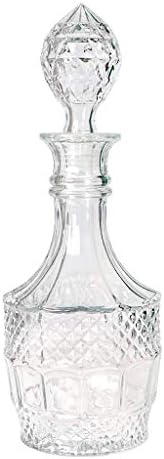 MDLUU Liquor Decanter, Glass Decanter Bottle with Airtight Stopper, Wiskey Vodka Bourbon Decanter for Gift, Home, Bar, Party Decor, 27oz/800ml Clear
