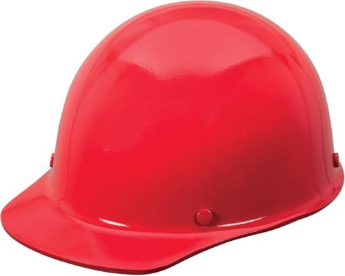 MSA Skullgard Cap Style Safety Hard Hat with Suspension - Non-Slotted Cap, Made of Phenolic Resin, Radiant Heat Loads up to 350F | Fas-Trac III Ratchet Suspension
