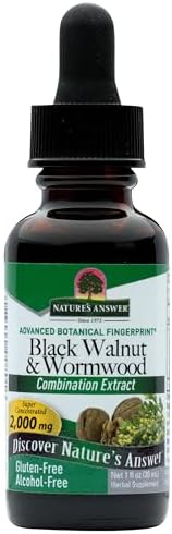 Natures Answer Black Walnut and Wormwood 1 oz 30mL 200mg. Extract, Liquid,promotes digestion,Vegetable Glycerin And Purified Water