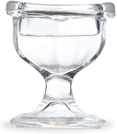 Glass Eye Wash Cup - Soothing Relief from Allergens, Irritants, Makeup, Dust, Dry Eyes and More - Use With Distilled Water or Saline (10 mL Volume)
