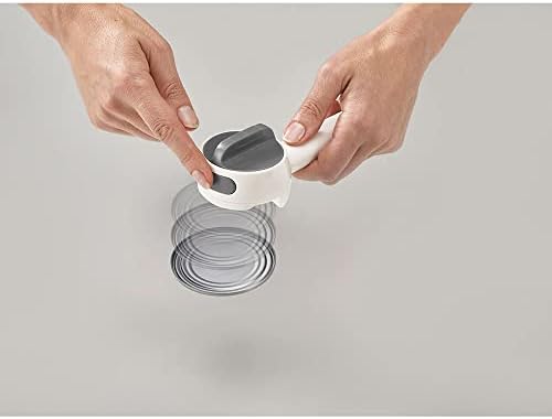Joseph Joseph Can-Do Plus Compact Can Opener Manual Easy Twist Pull Tab Stainless Steel Portable Space-Saving, White