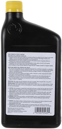 Briggs & Stratton Vanguard 15W-50 Heavy Duty Synthetic Oil Quart #100169