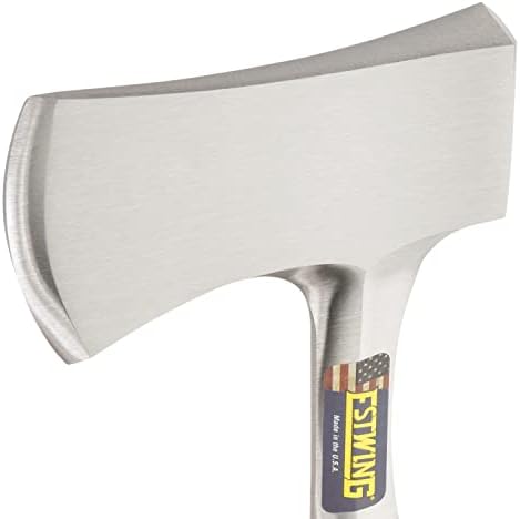 ESTWING Sportsman's Axe - 14" USA Made Special Edition Camping Hatchet with Forged Steel Construction & Genuine Leather Grip - E24ASEA | Made in USA, Outdoor Versatility, Genuine Leather Grip, Forged In One Piece, Heavy Duty Sheath