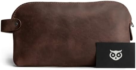Hide & Drink, Large Rustic All Purpose Utility Bag for Cords & Chargers, Travel Bag, Multi-Purpose Bag, Full Grain Leather