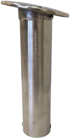 Tigress Economy Stainless Steel Gunnel Mount Rod Holder, 15° Angle, Durable and Corrosion-Resistant