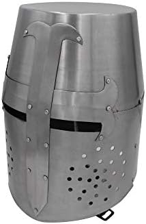 Medieval Warrior Templar Crusader Knights Helmet Wearable for Adult Medieval Costumes