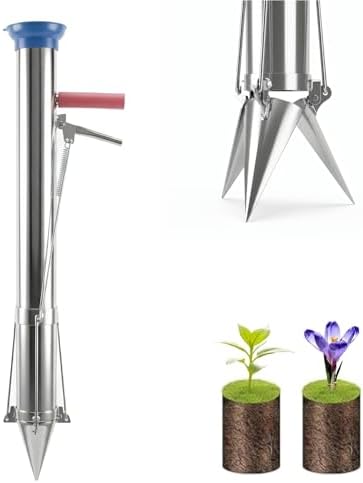Long Handled Bulb Planter Tools and Vegetable Seedling Tool Manual Plant Transplanter Bulb Planter