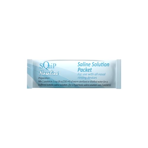 Squip Nasaline Nasal Rinsing System with 10 Premixed Saline Packets