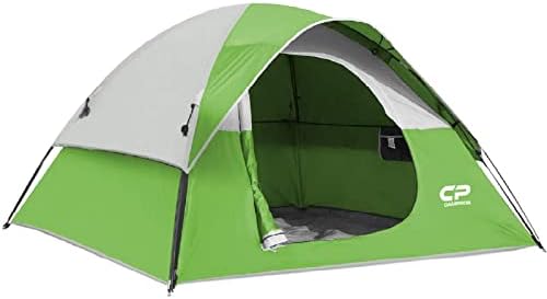 CAMPROS CP 3 Person Tent, Waterproof Dome Tents for Camping with Rainfly