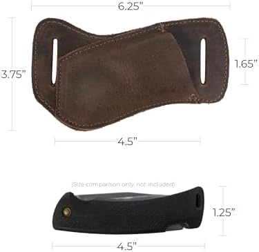 Hide & Drink, Horizontal Holster Compatible with Swiss Champ Victorinox Army Knife, Tool Case for Belt, Full Grain Leather, Handmade, Bourbon Brown